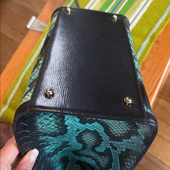 Brahmin Caroline satchel in the Blue Waterford leather finish. - Picture 3 of 5